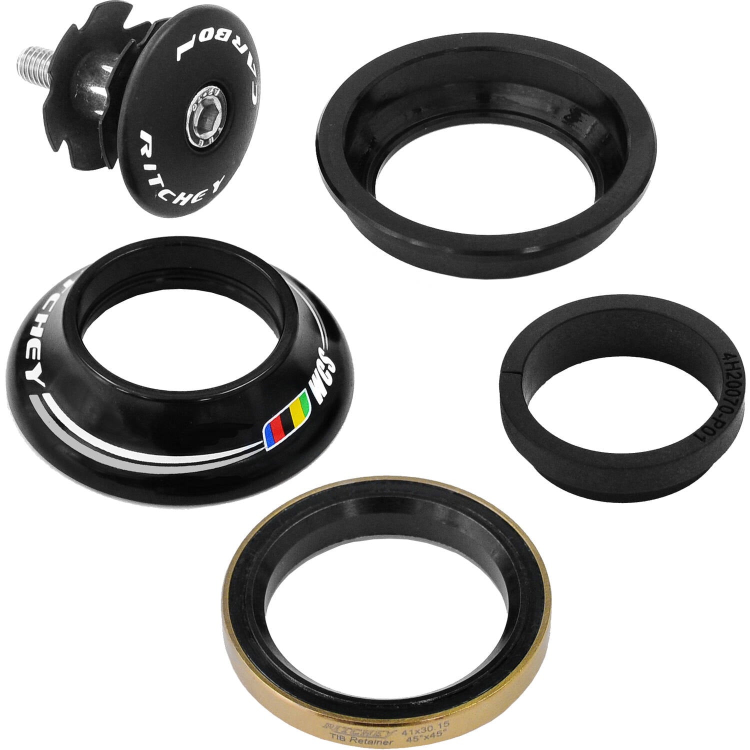 Ritchey - wcs pres fit balhoofd bovenste 12.4mm topkap zwart