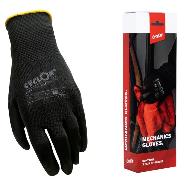 Cyclon assembly gloves M10 - yellow (20 pairs)