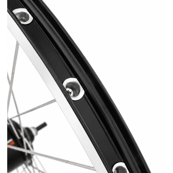 Shimano achterwiel 28 aluminium zac 2000 velg zwart zilver - sg-c6001-8r nexus 8 naaf en rvs spaken
