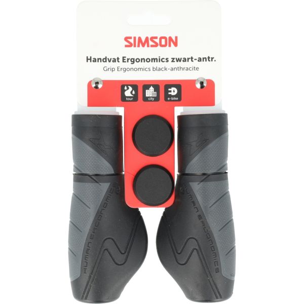 Simson handvatten ergonomics zwart-antraciet