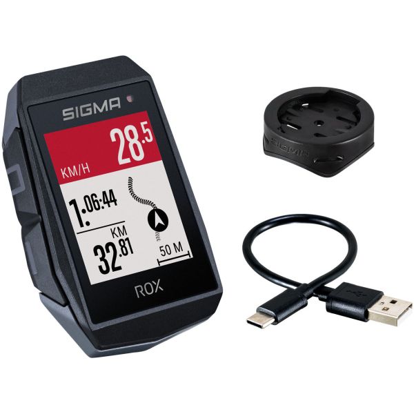 Sigma rox 11.1 evo gps zw zw standaard stuurhouder + usb-c oplaadkabel