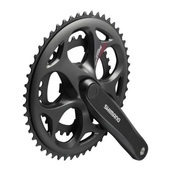 Shimano Crankstel 7 8 speed Tourney FC-A070 Compact 170 50-34T met vierkant als zwart