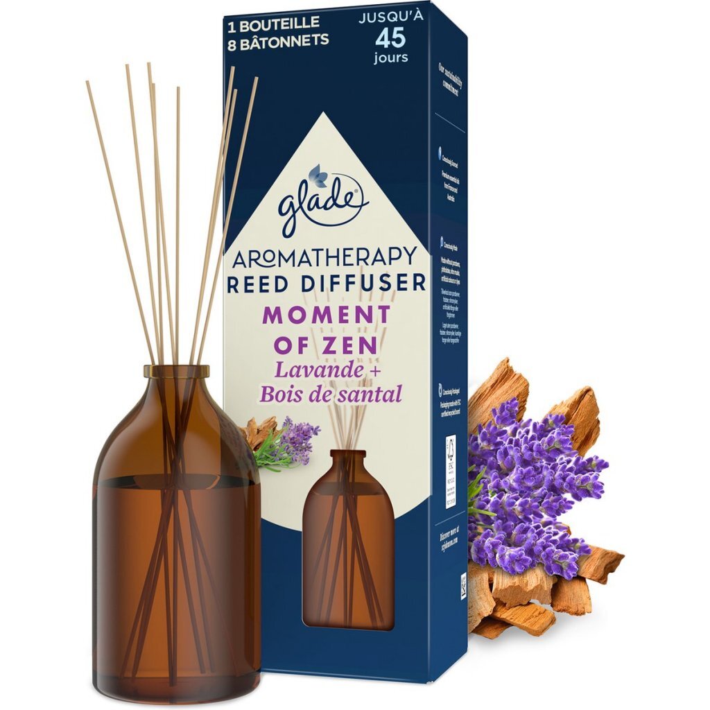 Overige merken glade aromatherapy moment of zen geurstokjes lavendel sandelhout 80 ml