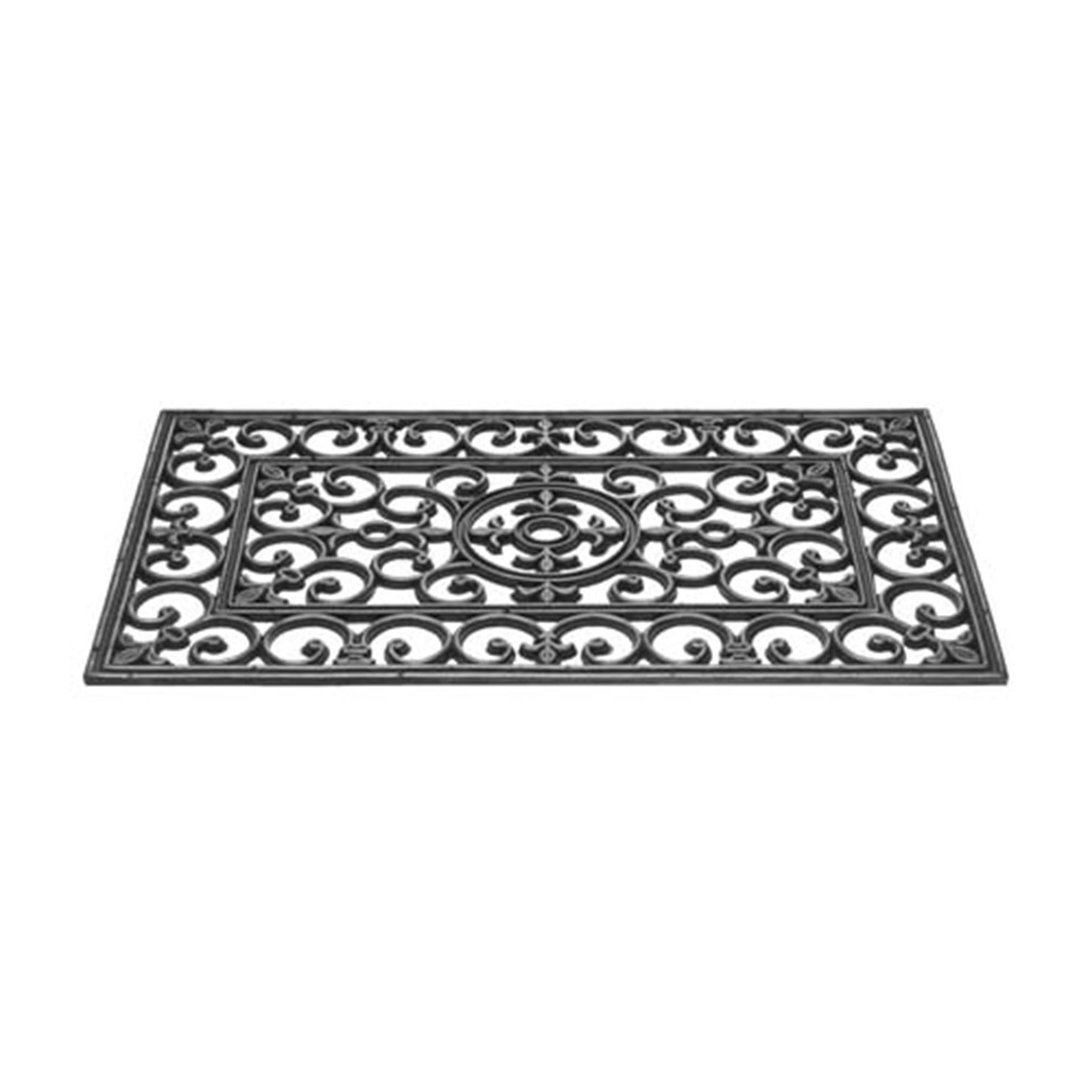 Deurmat antieke franse lelie 45x75 cm rubber