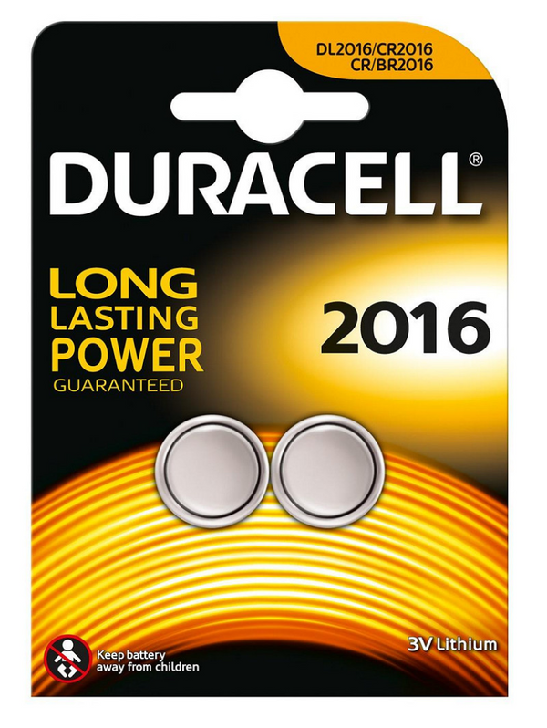 Pile bouton Duracell Cr2016 | Lithium | 3V | 80mAh