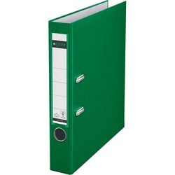 Ordner leitz 1015 plastic breedte 5,2cm groen insteeketiket grijpgat
