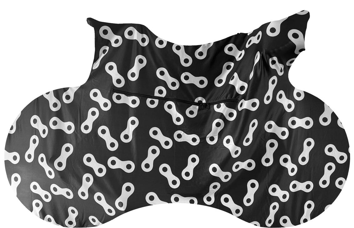 Fietssok DS Covers CHAINS - geschikt voor op de fietsdrager - zwart