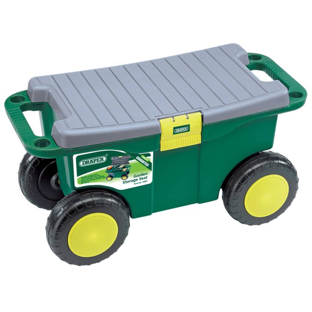 Draper gereedschap tuingereedschapswagen en kruk groen 56x27,2x30,4 cm 60852