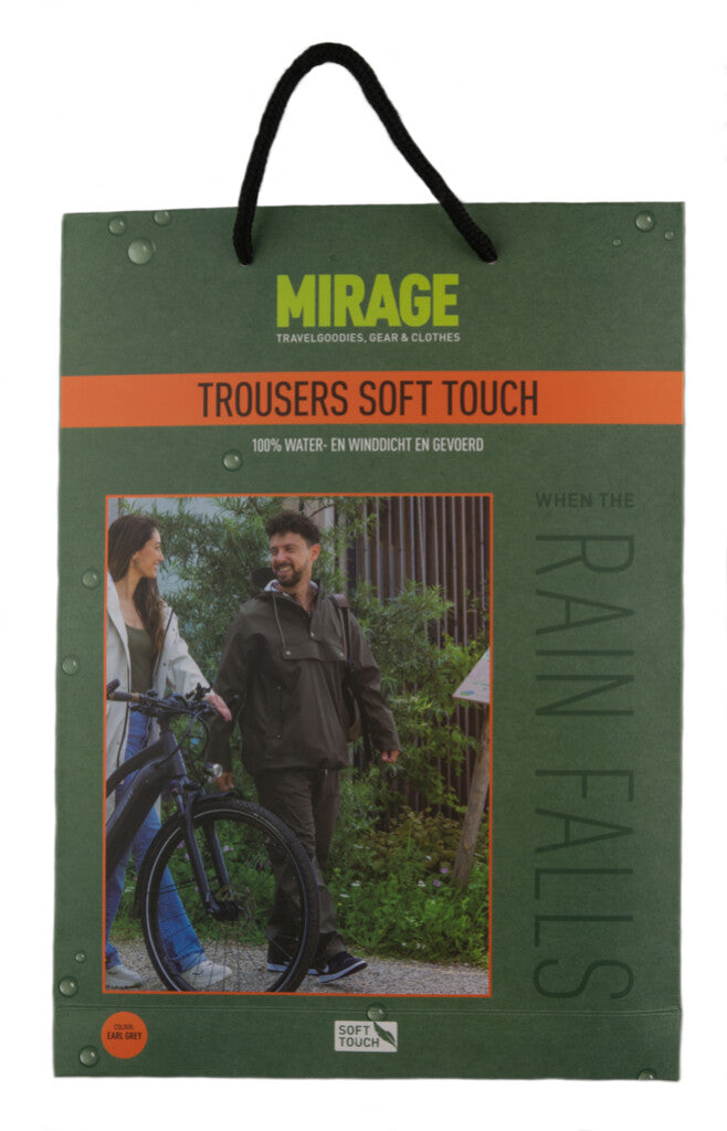 Mirage regenbroek regenbroek soft touch - maat l - Earl Grey