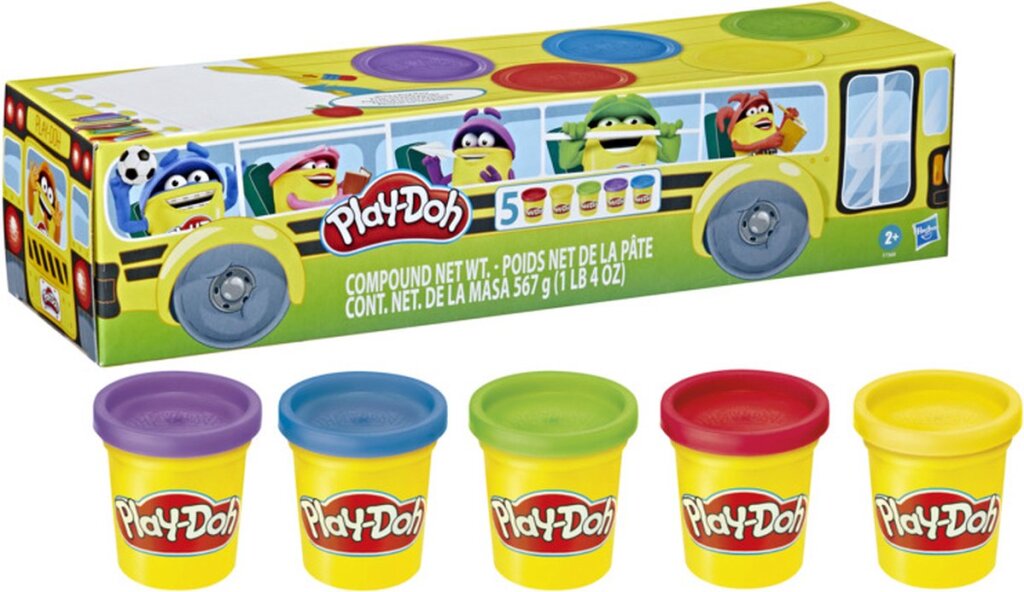 Play-doh terug naar school 5 pack boetseerklei