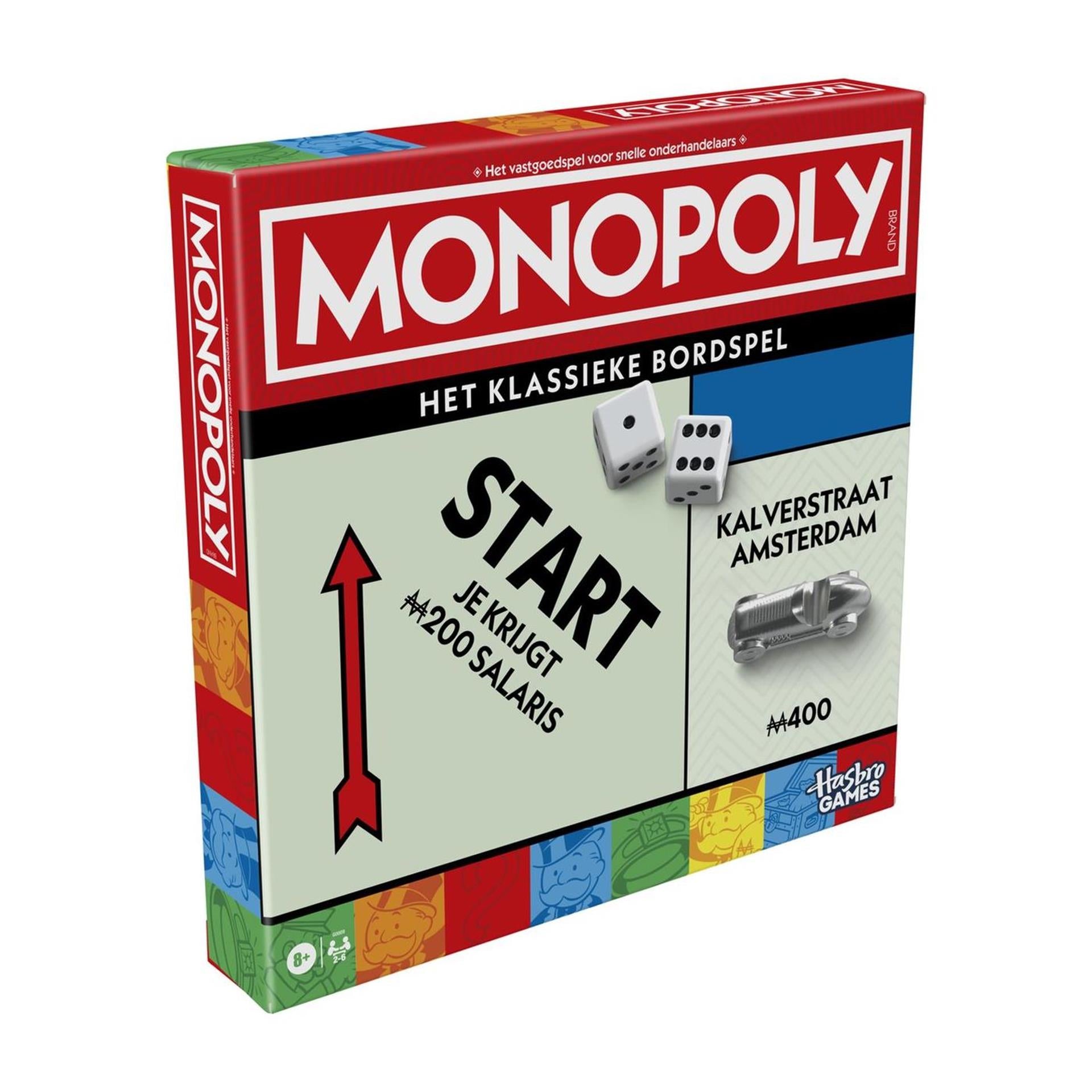 Hasbro monopoly classic bordspel vernieuwde editie - nl editie - gezelschapsspel