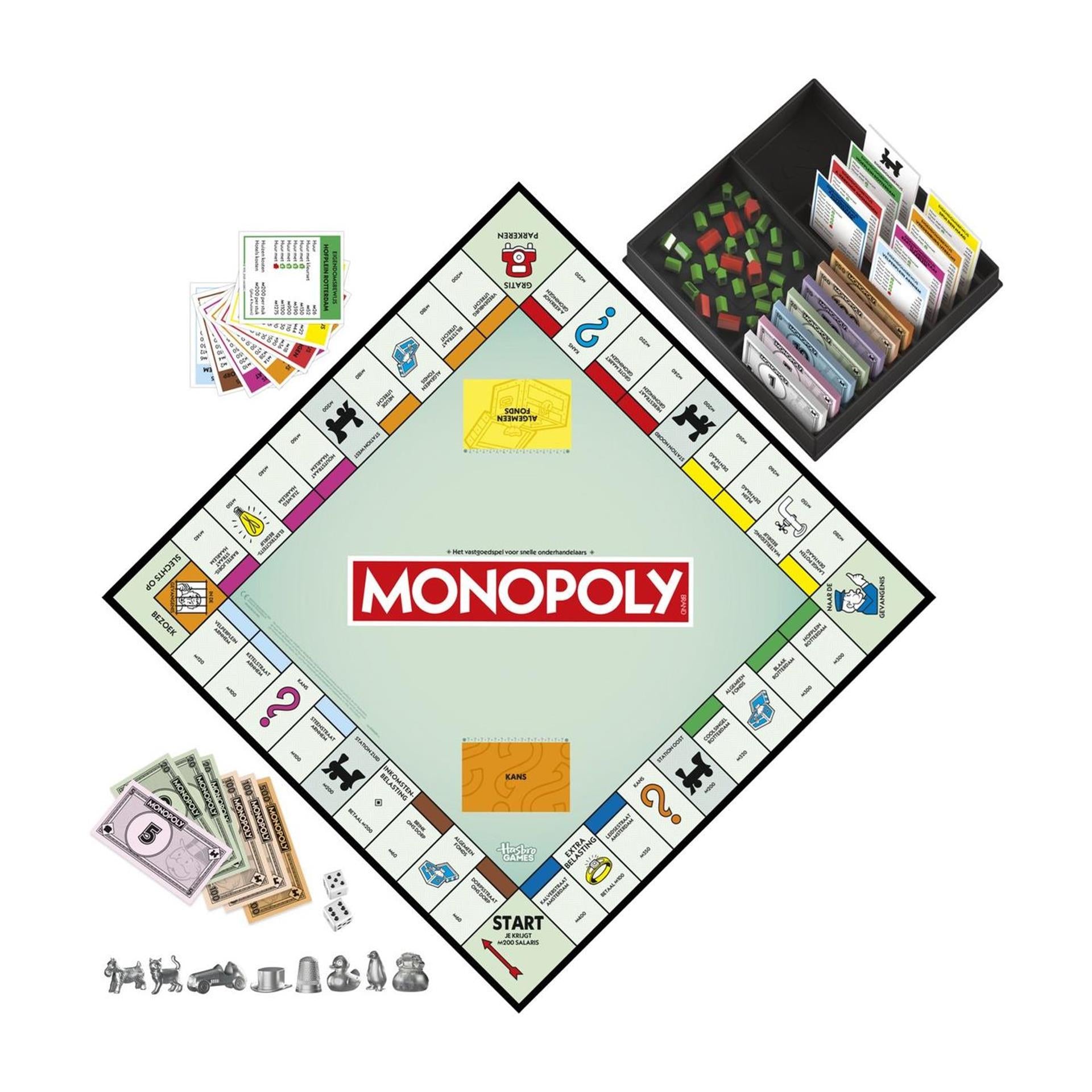 Hasbro monopoly classic bordspel vernieuwde editie - nl editie - gezelschapsspel