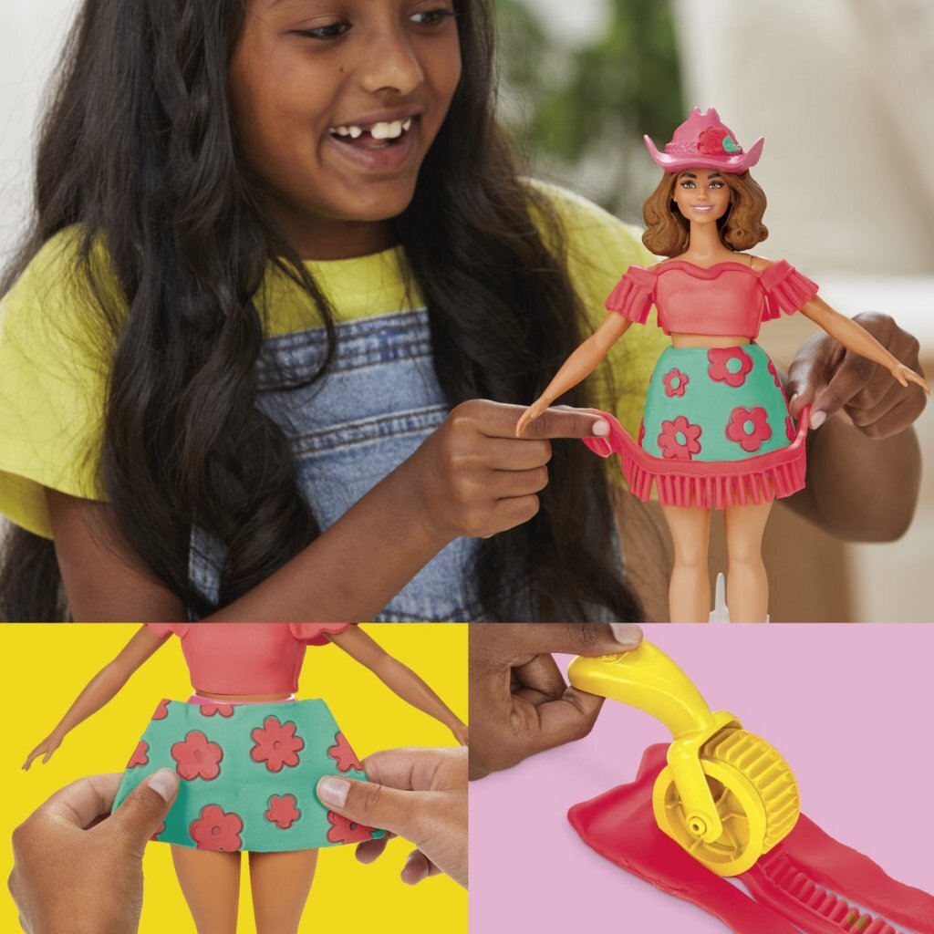 Play-doh barbie florals and fringe