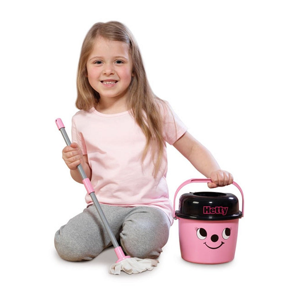 Basis numatische kleine helper kleine hetty dweil en emmer roze