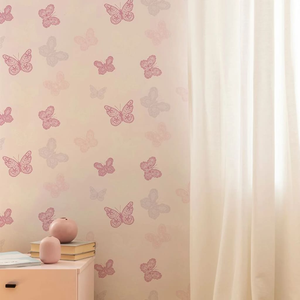 Noordwand Noordwand Behang @ Home Vlinder roze