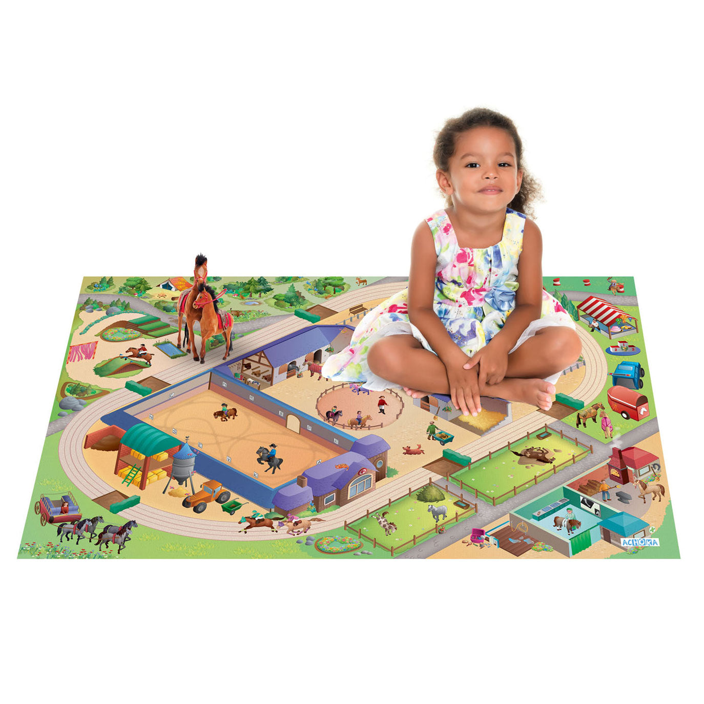 Achoka Speelkleed Paardenmanege, 100x150cm