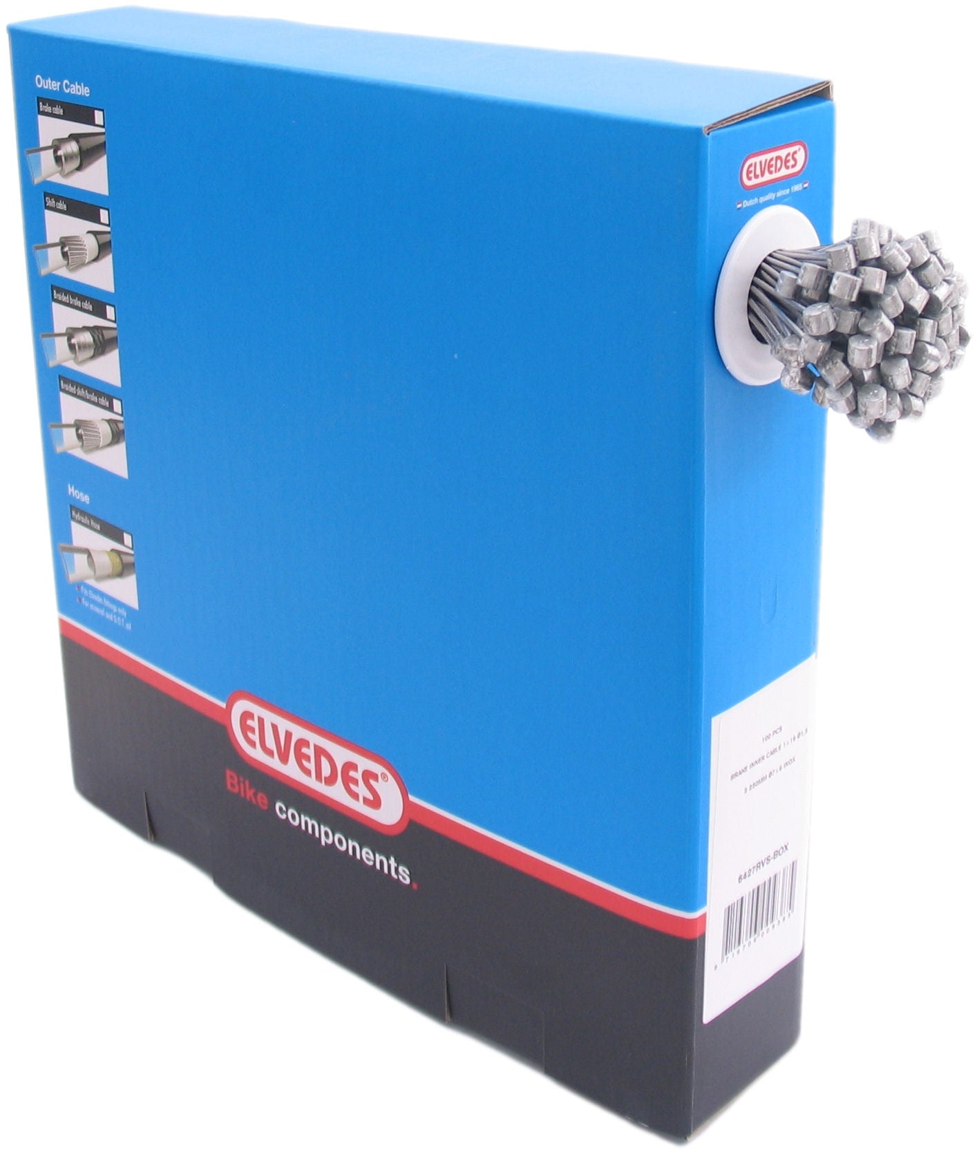 Câble intérieur de changement de vitesse Elvedes 2250mm en acier inoxydable Ø1.1mm N-mamelon Ø4 × 4 (100 pièces)