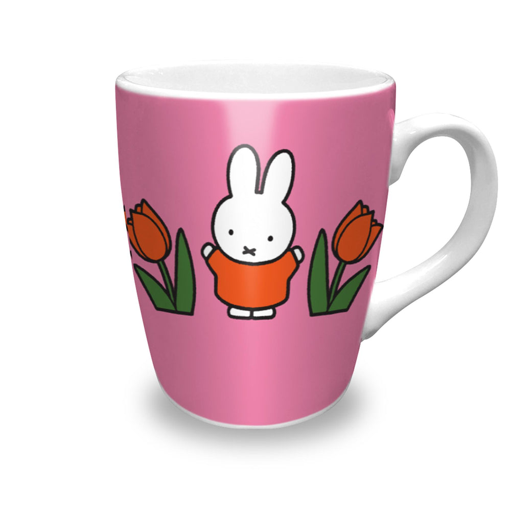 Nijntje mok relax tulpen roze h10,5cm dia8,cm