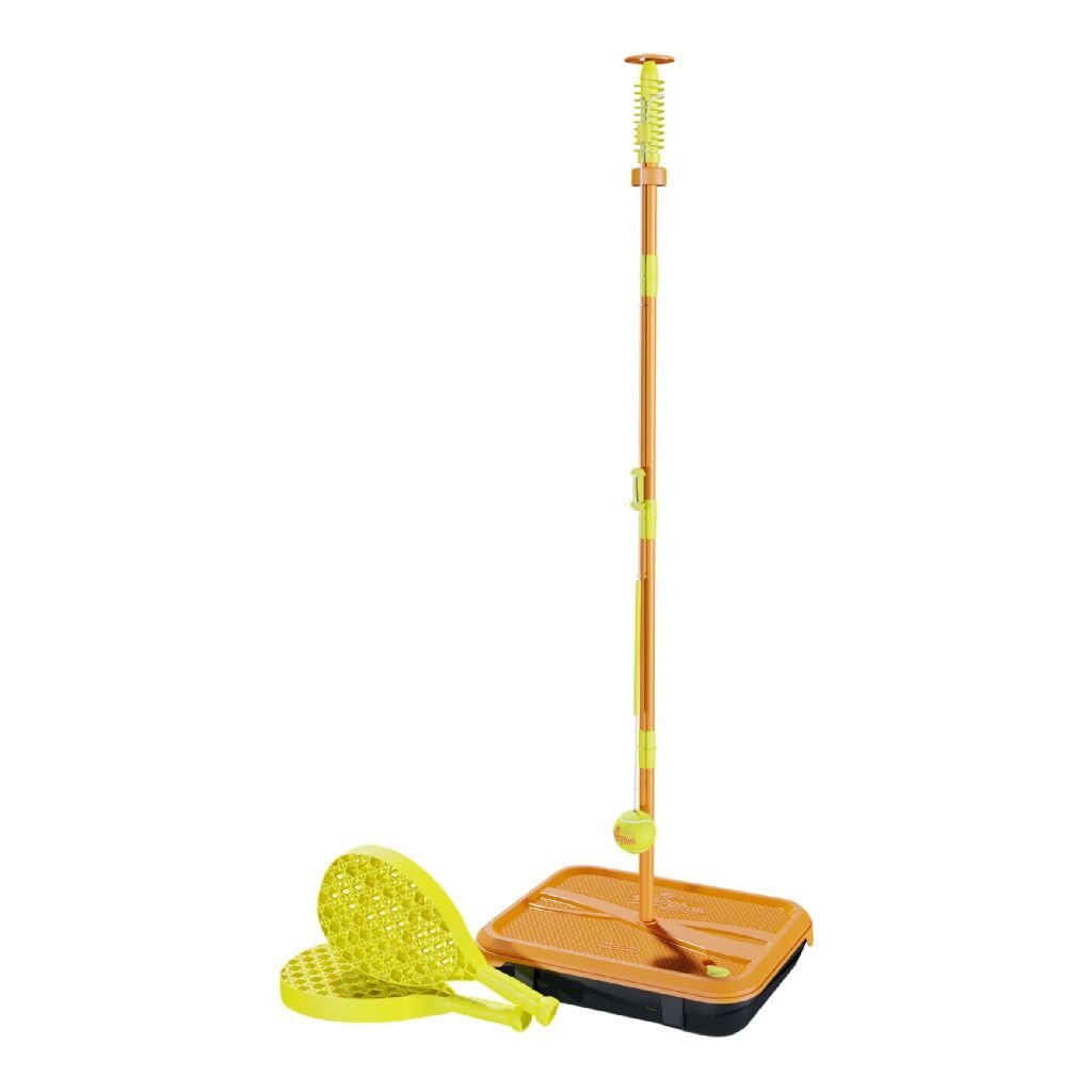 Mookie swingball-toernooi op een nieuwe basis