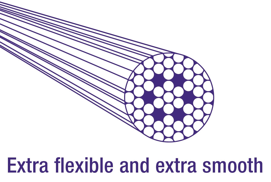 Câble intérieur de changement de vitesse Elvedes 2250mm inox Slick Ø1.1mm N-nipple (sur carte)