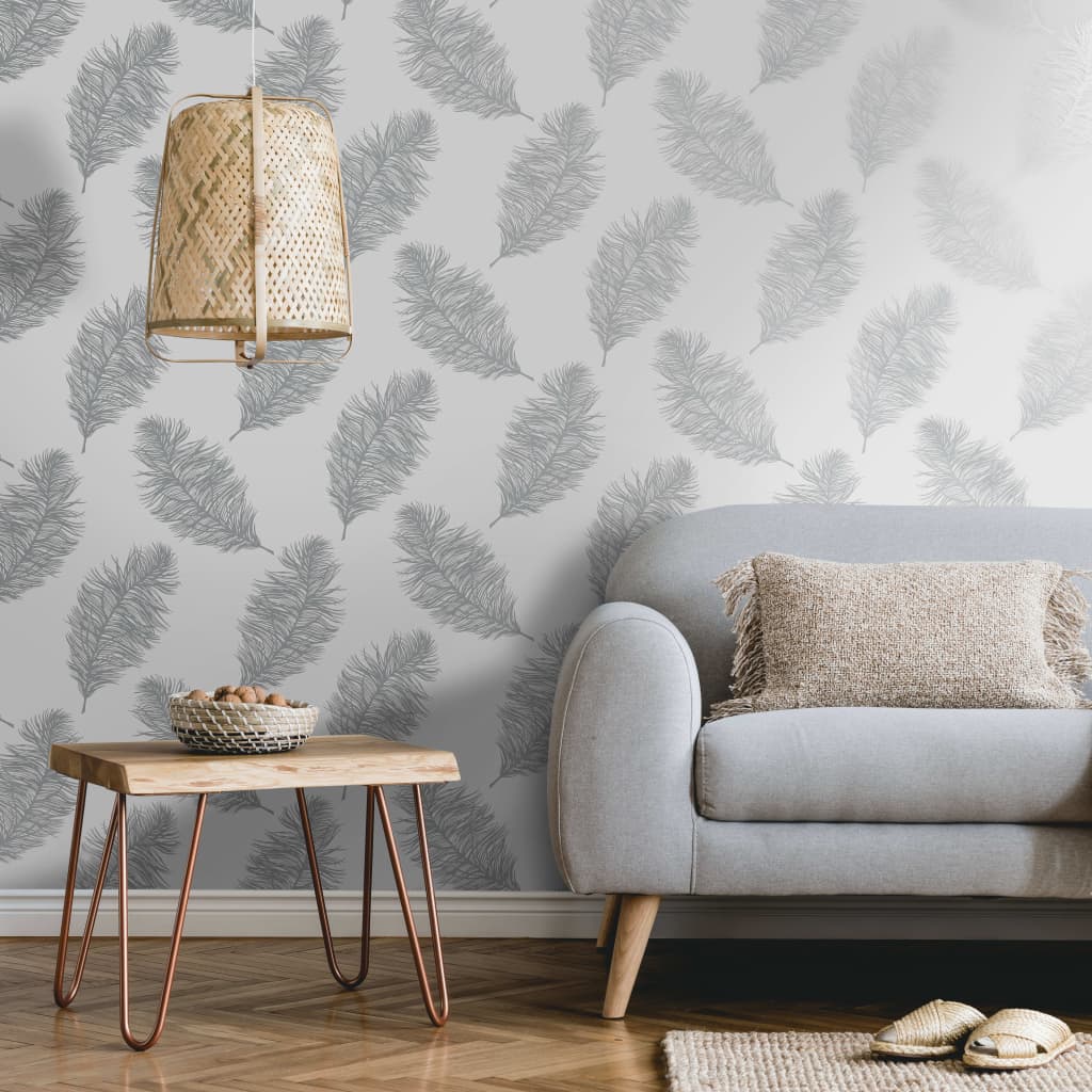 Dutch wallcoverings behang fawn veer lichtgrijs