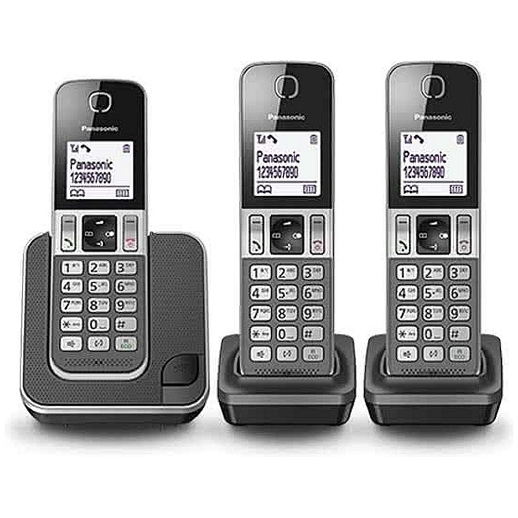 Panasonic kx-tgd313nlg vaste telefoons 3 stuks zwart zilver