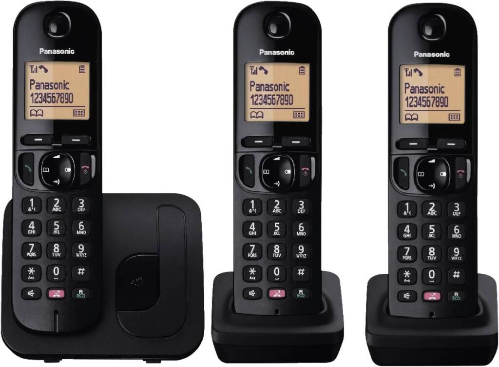 Panasonic kx-tgc253nlb telefoon trio black