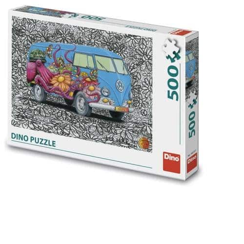 Dinotoys dinopuzzel - hippies vw bus - 500 stukjes
