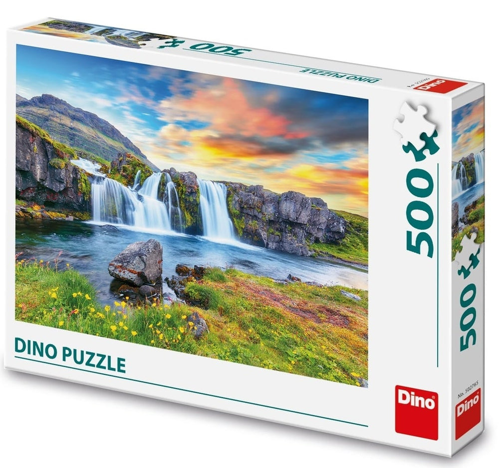 Dinotoys dinopuzzel van de ijslandse watervallen - 500 stukjes