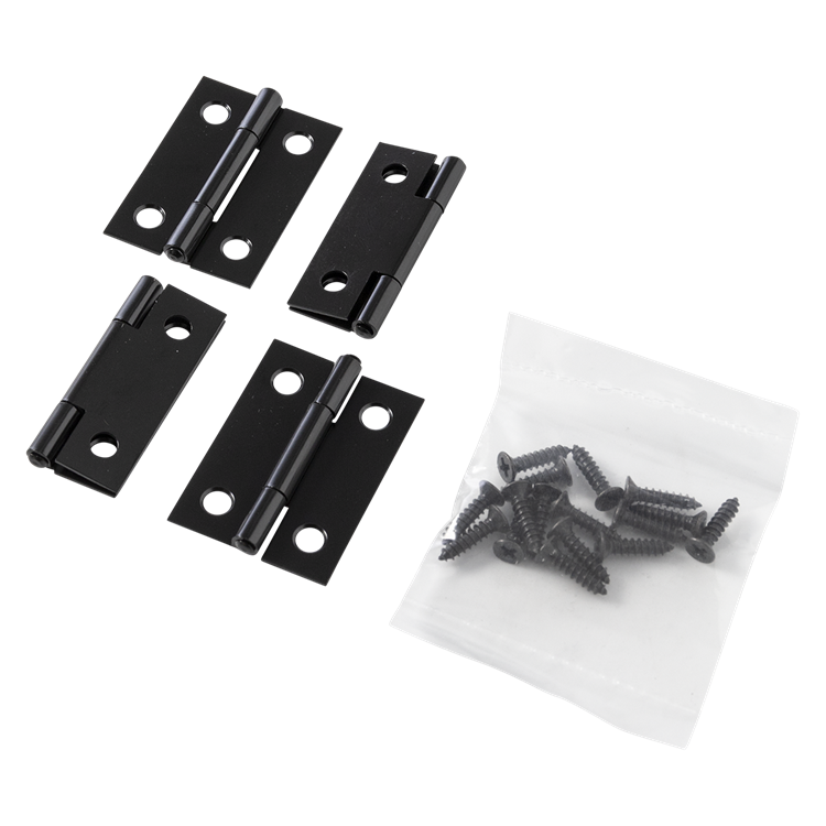 Mack 1071162 - 4 smalle scharnieren zwart h 33 x b22 mm | 5 stuks