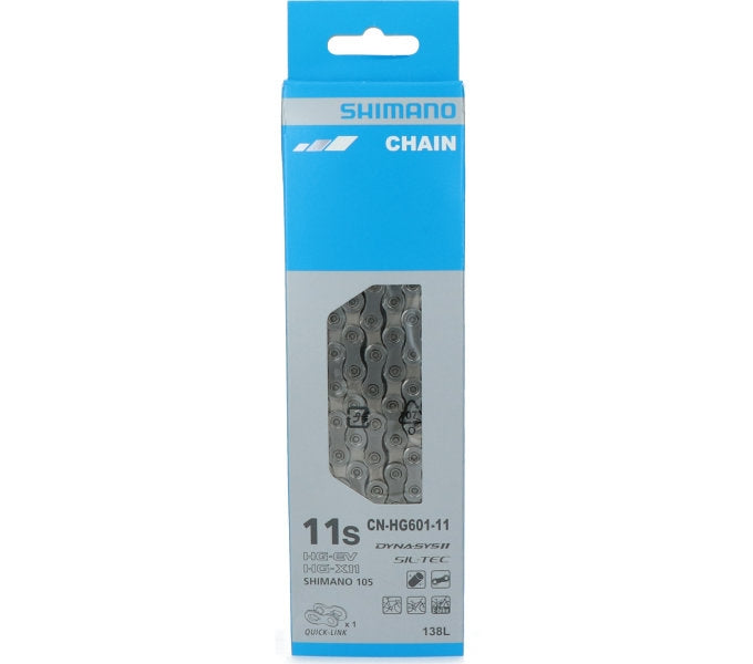 Chaîne 11 vitesses Shimano HG601 105 Race VTT E-bike avec maillon rapide - 138 maillons