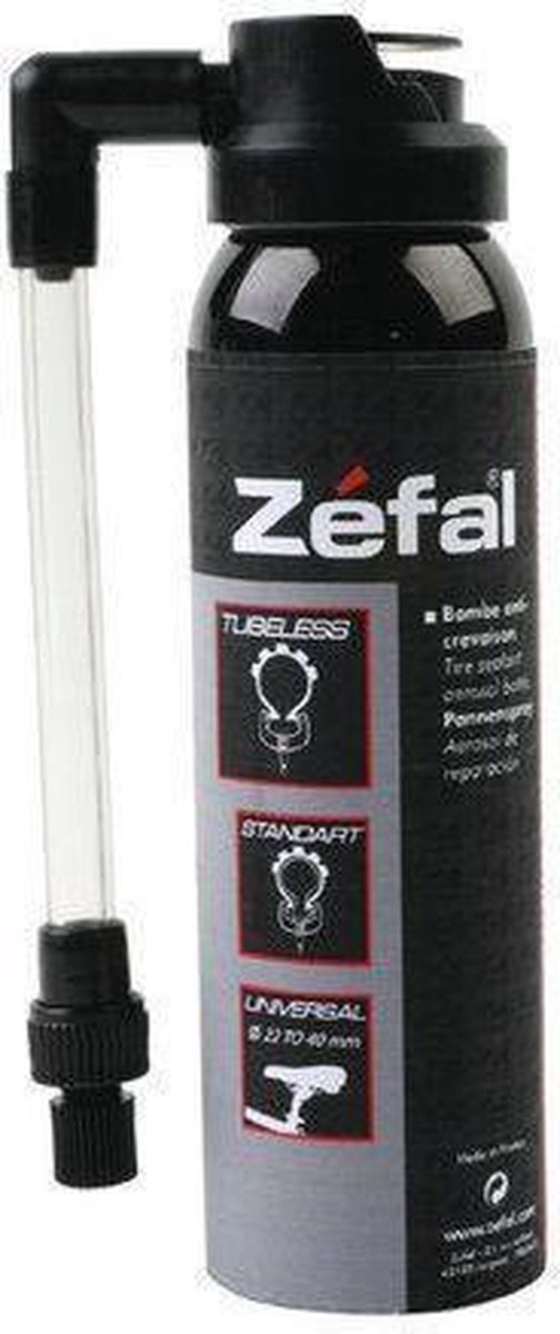 Zefal reparatie spray - reparatie fietsband - voor gaten kleiner dan 2mm - 100ml