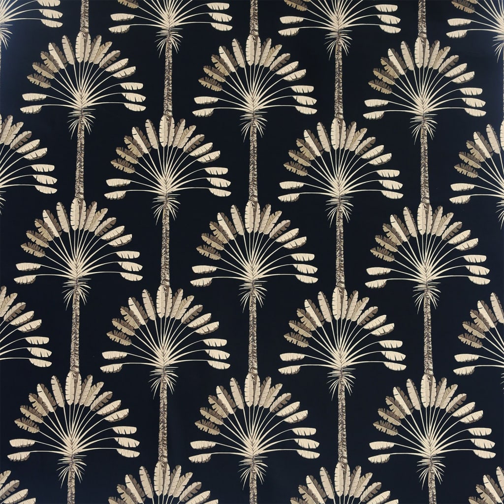 Dutch wallcoverings behang palm paleis zwart en goudkleurig