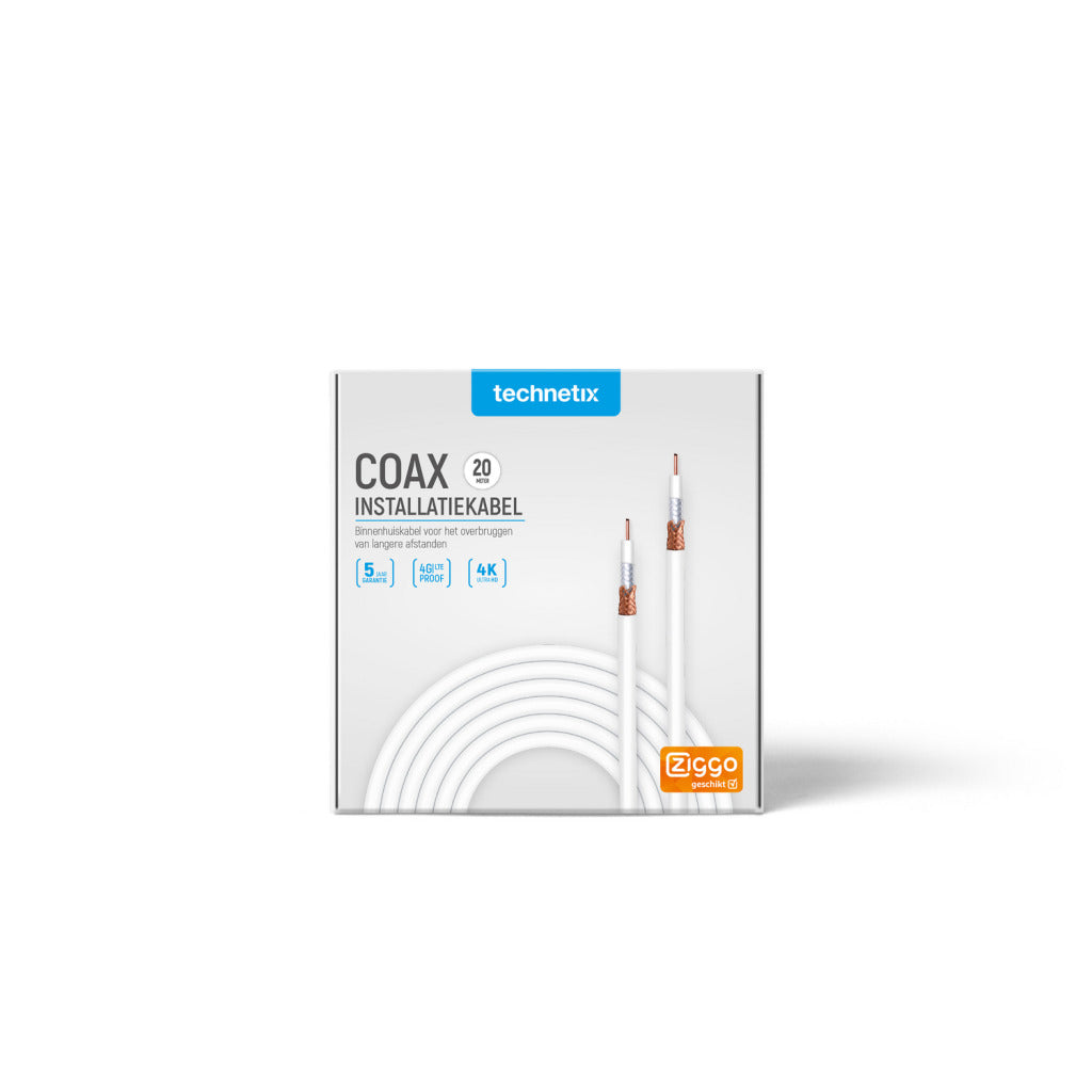 Technetix tn-coaxih-20m coaxkabel 20 m wit