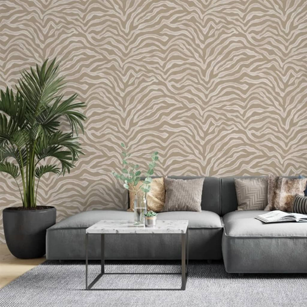 Noordwand Noordwand Behang Zebraprint beige