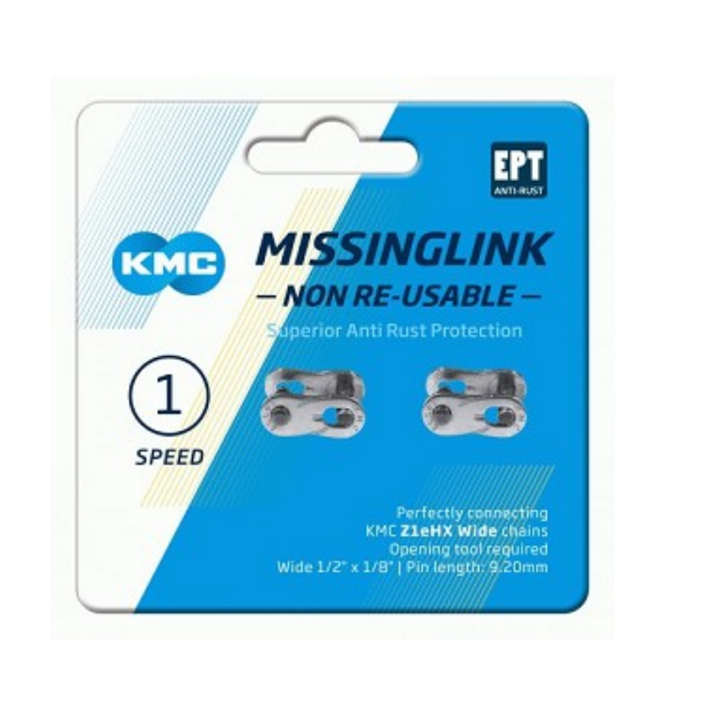 KMC Schakel BreedKMC MissingLink Z1eHX NR EPT - Fietskettingslot, 2m, zwart
