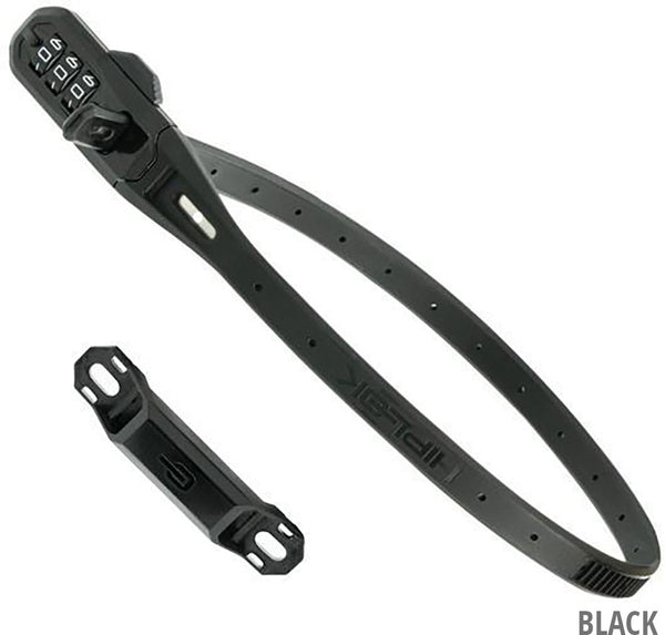 Hiplok z lok combo cable tie lock with steel core and combination lock | black