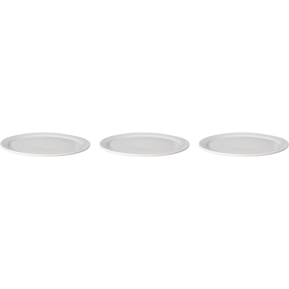 Mammoet bord smalle rand bugetline porselein wit 26 cm (set van 3 )