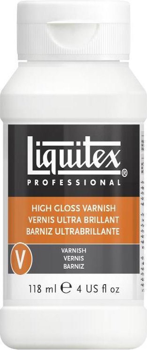 Liquitex 126604 professional hoogglans vernis 118 ml – acrylvernis, transparant, uv-bestendig, duurzaam, hoogglans - high gloss vernis