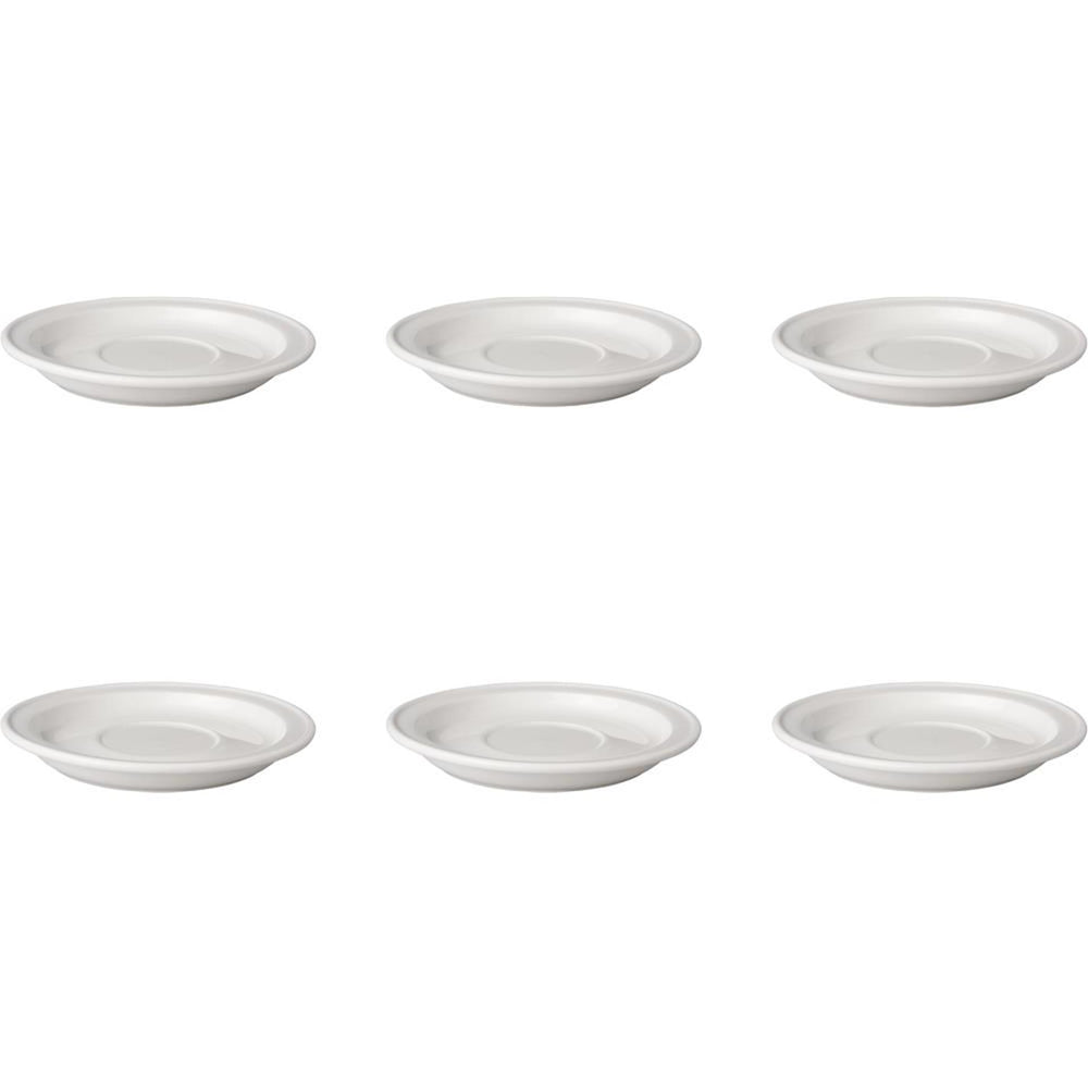 Mammoet gebaksbord soepschotel budgetline 17 cm porselein wit (set van 6 ).