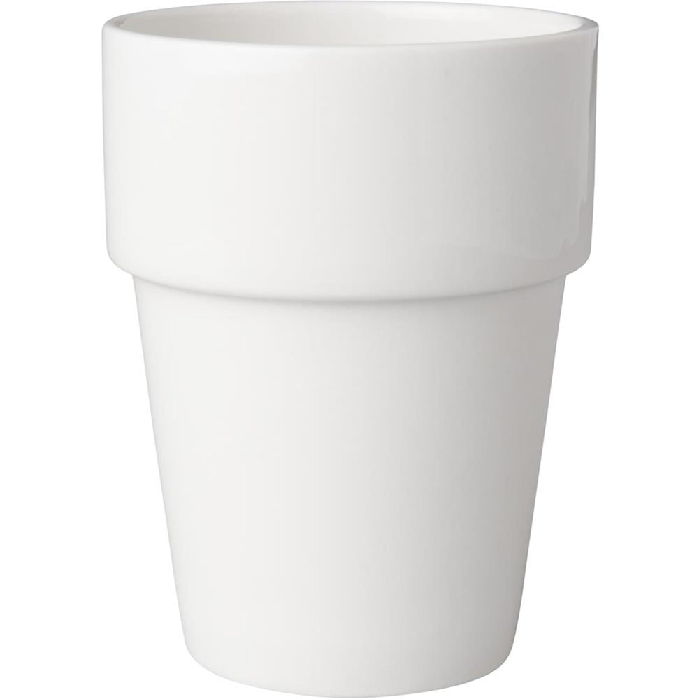 Mammoet melkbeker budgetline porselein 190ml wit (set van 6 ) dia7.5xh10