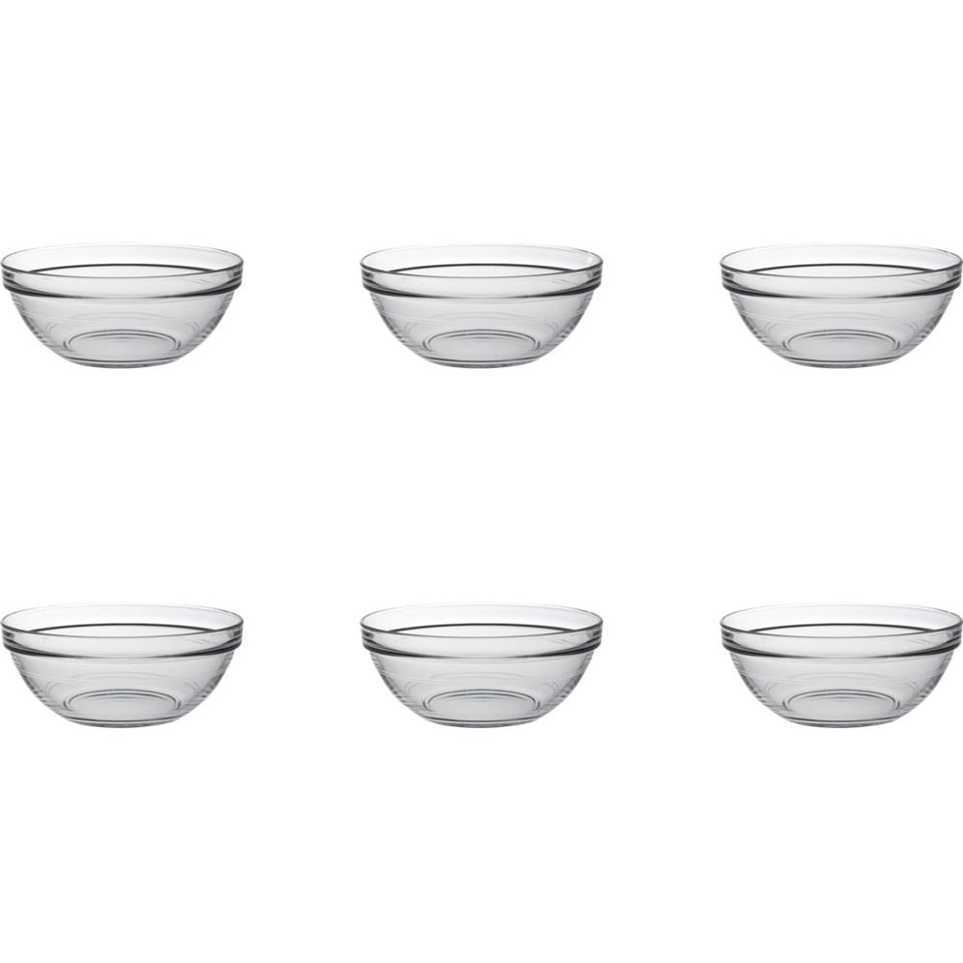Duralex schaal lys stapelbaar rond 970ml hardglas 17cm 6 stuks