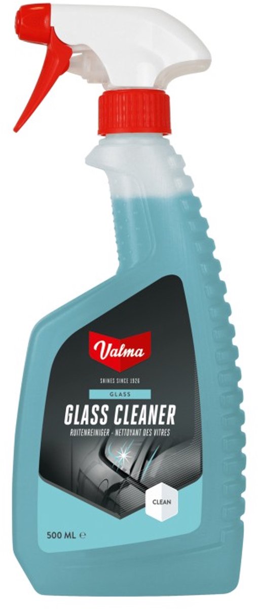 Fource Valma Glassclean glass cleaner – removes dirt, grease, and insects – streak-free result – for clear and safe visibility - 500 ml