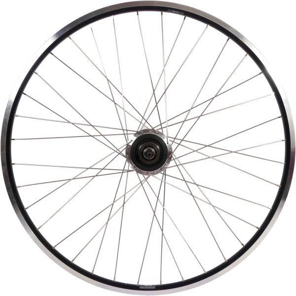 Shimano achterwiel 28 622 x 19c met nexus 7 naaf voor rollerbrake - zwarte geslepen velg met RVS spaken
