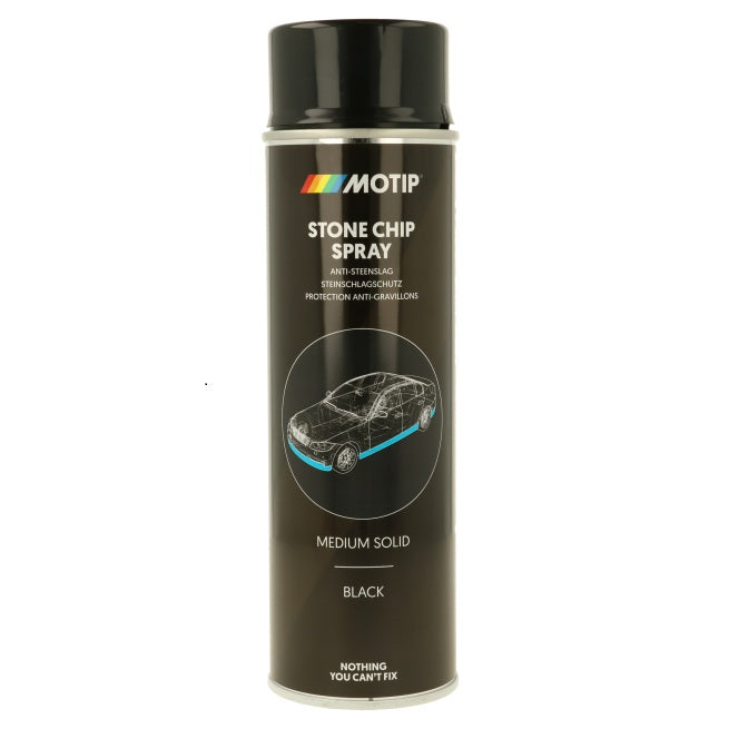 Motip anti-steenslag zwart medium solid