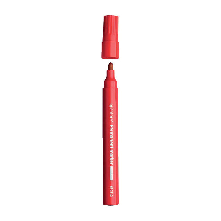 Quantore permanent marker rond 1-1.5mm rood