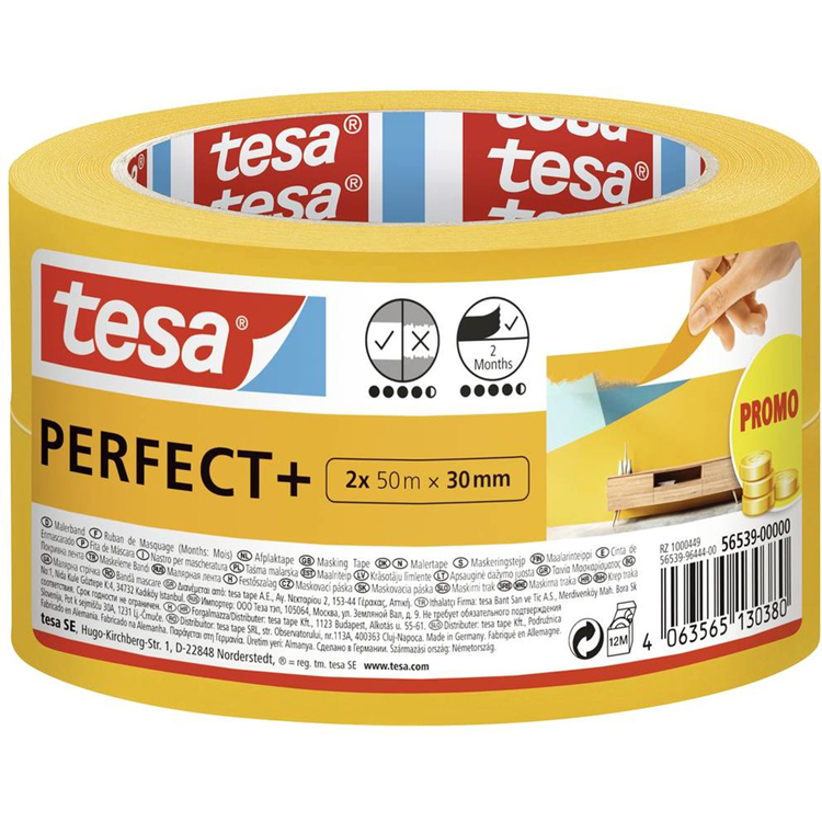 Tesa 1070948 - masking tape perfect + 2 x50m x 30mm promo | 6 stuks