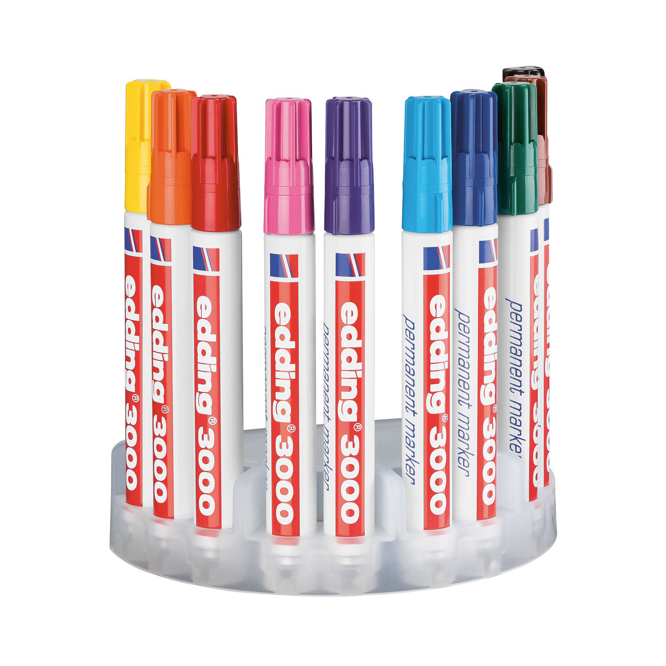 Quantore viltstift permanent edding 3000 rond 1.5-3mm, 10st.