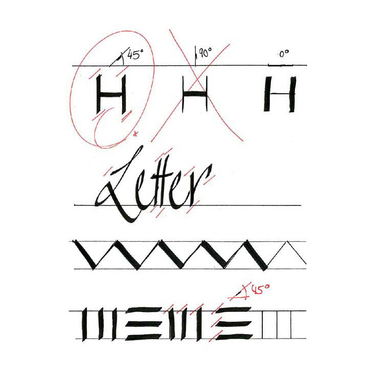 Quantore kalligrafiepen zwart, 3dlg.