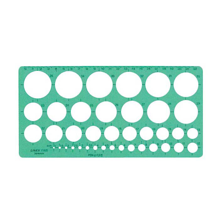 Quantore cirkelsjabloon groen, 39 cirkels